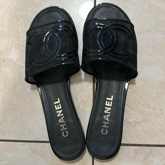 Chanel Black Sandals - Picture 1 of 8